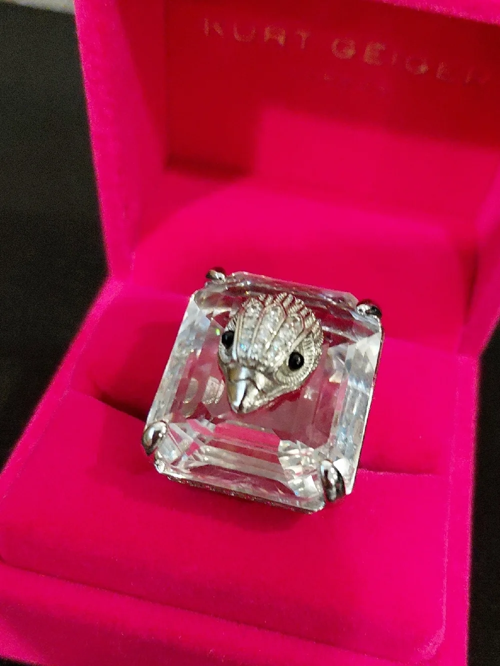 KURT GEIGER LONDON EAGLE CRYSTAL RING SIZE 9 - Picture 5 of 10